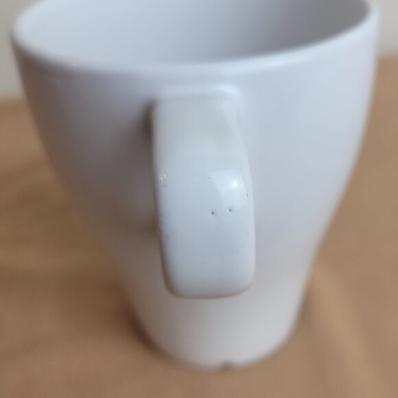 IKEA FÄRGRIK Mug White 8oz Retro Stackable Nesting Tapered Stoneware cup coffee. - Picture 5 of 10